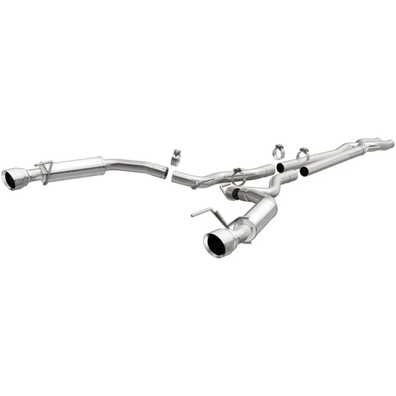 MagnaFlow Cat Back Exhaust System Stainless Steel 2.5in Competition Dual Split Polished Tips 2015 Ford Mustang V6 3.7L