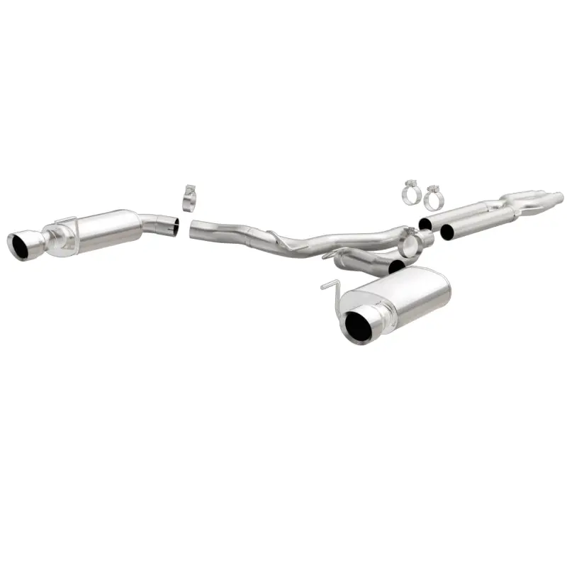 MagnaFlow Cat Back Exhaust System Stainless Steel 3in Street Dual Split Polished Tips 2015 Ford Mustang GT V8 5.0L