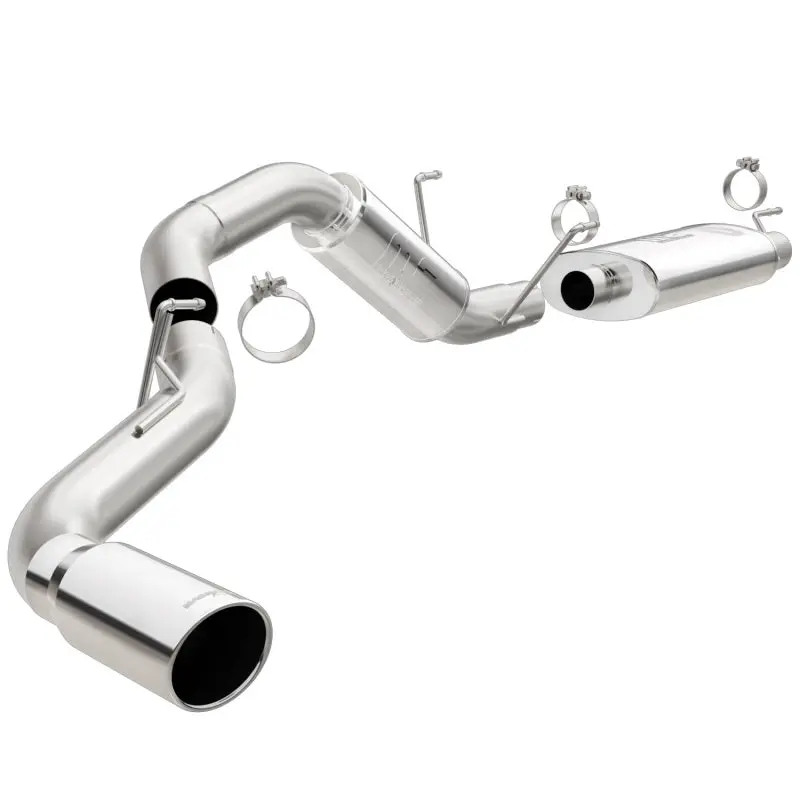 MagnaFlow Cat-Back Exhaust System SS 4in Single Pass Side Rear Exit 5in Tip 14-15 Ram 2500 6.4L V8