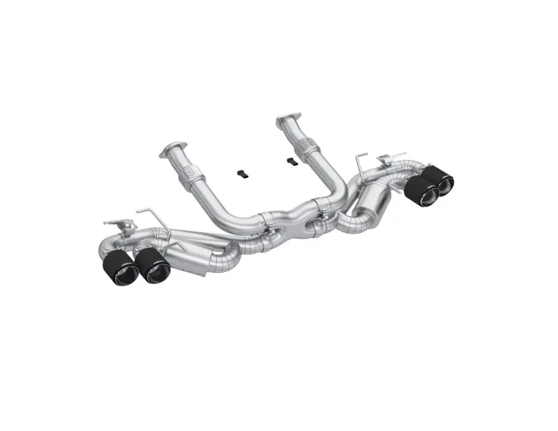 MBRP 20-24 Chevrolet Corvette C8 3in Active Cat Back Quad Split Rear Exit Exhaust AFM Sims