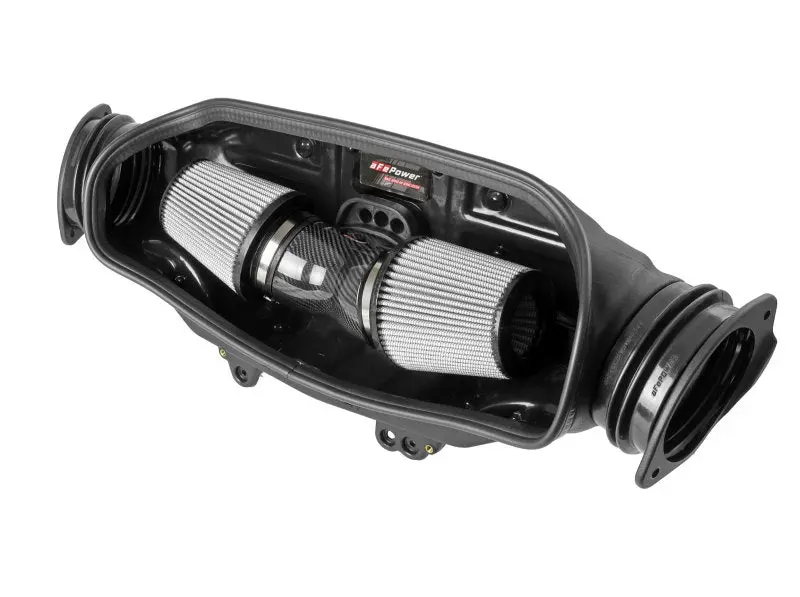 aFe 2020 Chevrolet Corvette C8 Track Series Carbon Fiber Cold Air Intake System Pro DRY S Filters