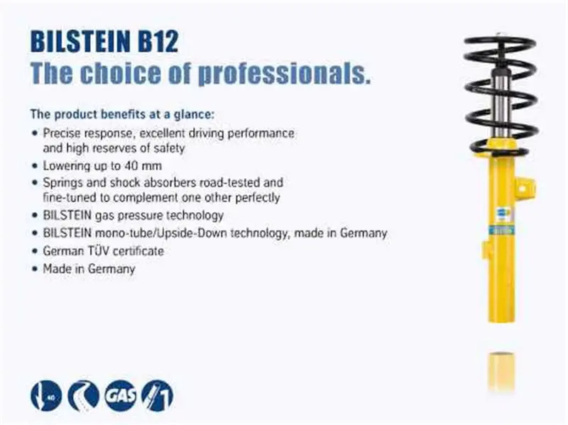 Bilstein B12 Suspension Kit 1985 BMW 318i Base Sedan Front and Rear Classic Upgrade