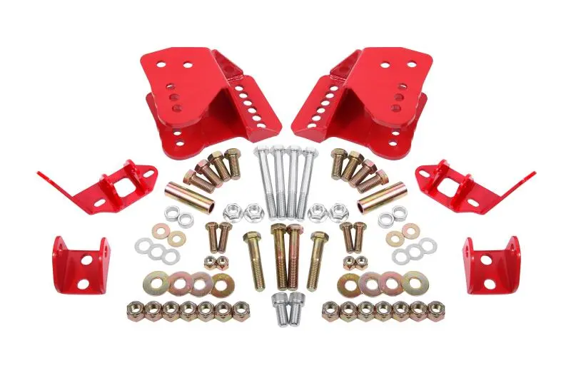 BMR 78-87 G-Body Rear Coilover Conversion Kit Red Custom Suspension Setup BMR Suspension