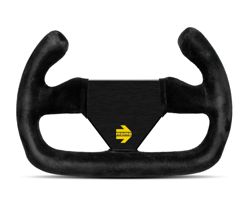 Momo MOD12C Steering Wheel 250mm Black Suede Black Spokes