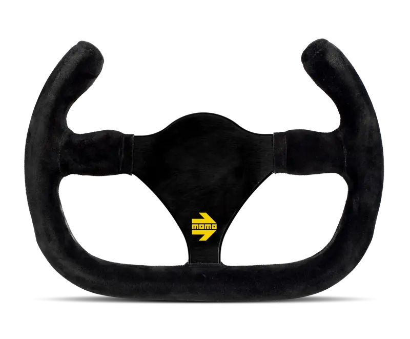 Momo MOD27C Steering Wheel 270mm Black Suede Black Spokes