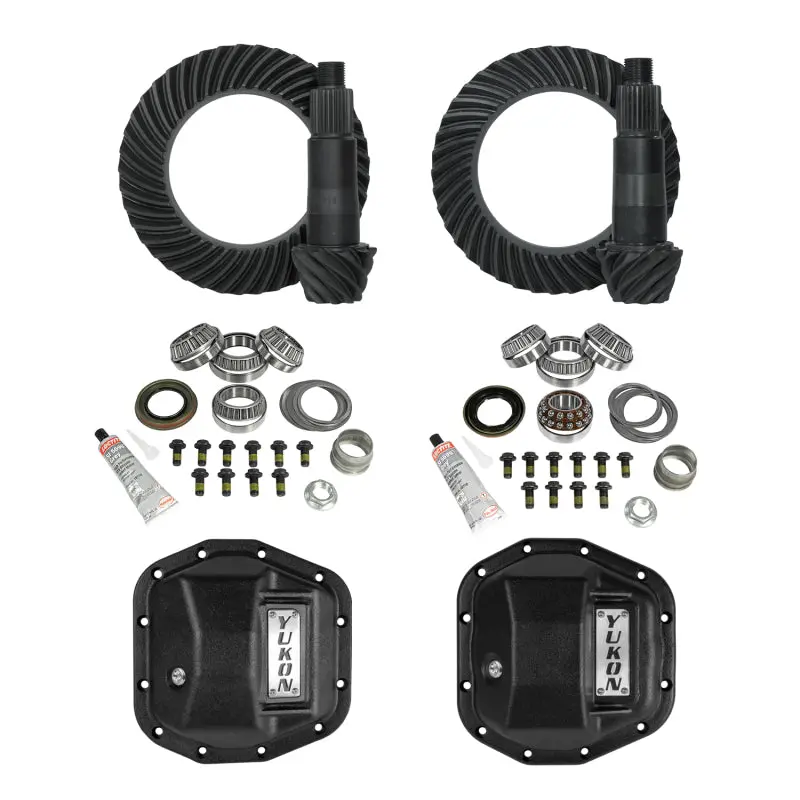 Yukon 2018-2023 Jeep JL & JT M220 Rear/M210 Front Stage 2 Gear Kit Package 5.38 Ratio Front & Rear Covers Yukon Gear & Axle