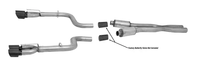 Gibson Black Elite Ceramic Cat-Back Dual Exhaust System 15-19 Dodge Challenger SRT Hellcat 6.2L 3in