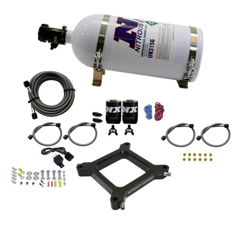 Nitrous Express 4150 Assassin Plate Stage 6 Nitrous Kit 10lb Bottle 50-300HP