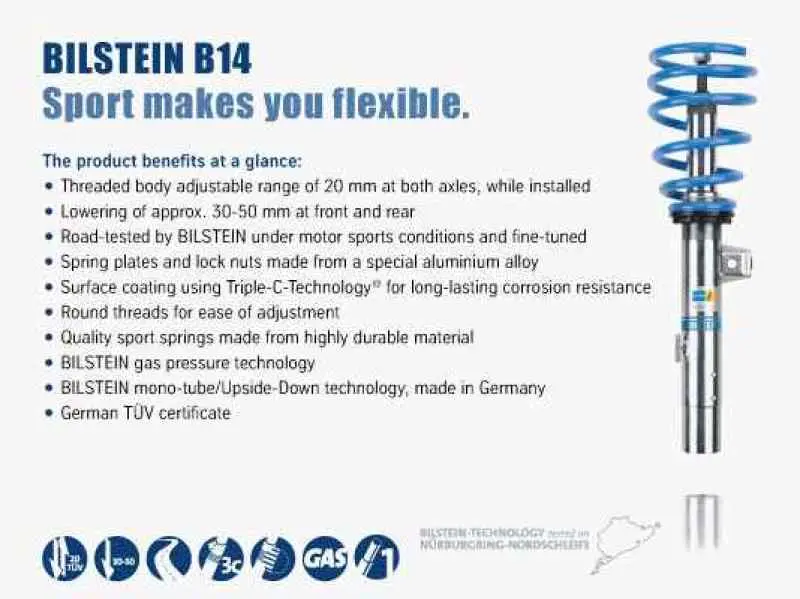 Bilstein B14 Suspension Kit 2004 Chrysler Crossfire Base Front and Rear