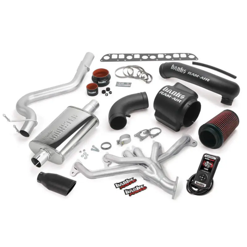Banks Power 04-06 Jeep 4.0L Wrangler PowerPack System SS Single Exhaust and Black Tip
