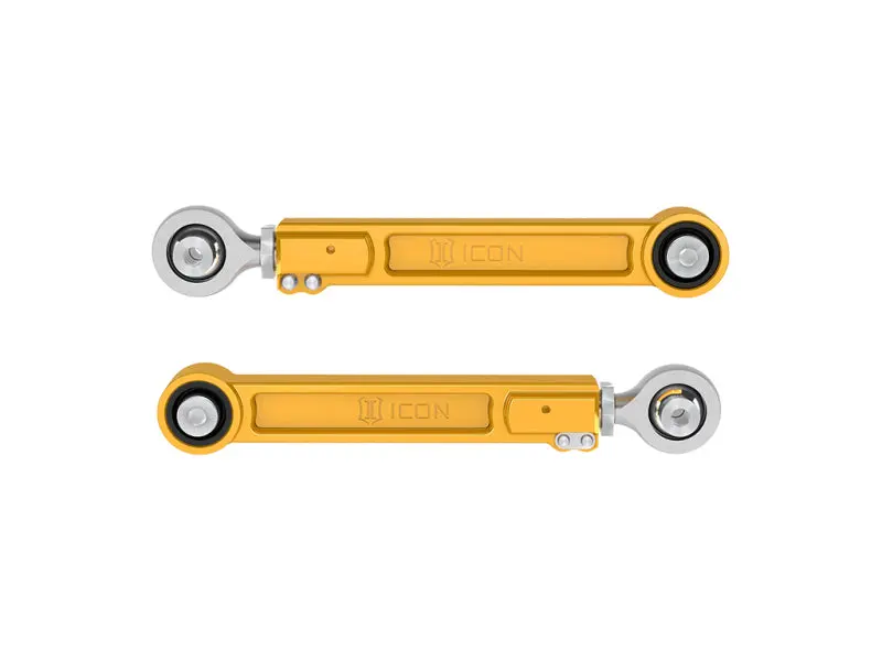 ICON 22-23 Toyota Tundra 2024 Tacoma Billet Rear Upper Link Kit Gold Anodized