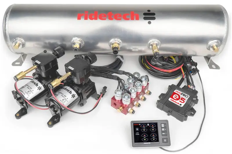 Ridetech RidePro E5 Air Ride Suspension Control System 5 Gallon Dual Compressor