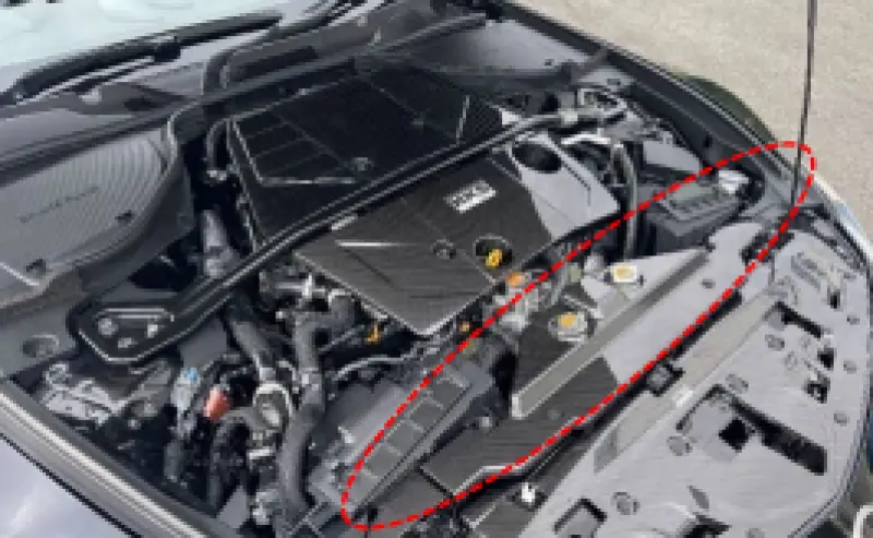 HKS 2023 Nissan Z Dry Carbon Radiator Cover - High-Performance Cooling Enhancement