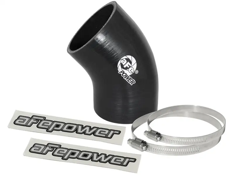 aFe Magnum FORCE CAI Universal Silicone Coupling Kit 3in ID 6in Length 45 Degree Elbow Coupler Black