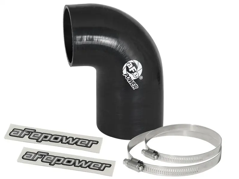 aFe Magnum FORCE CAI Universal Silicone Coupling Kit 3in ID to 2.5in ID 90 Degree Elbow Reducer Black