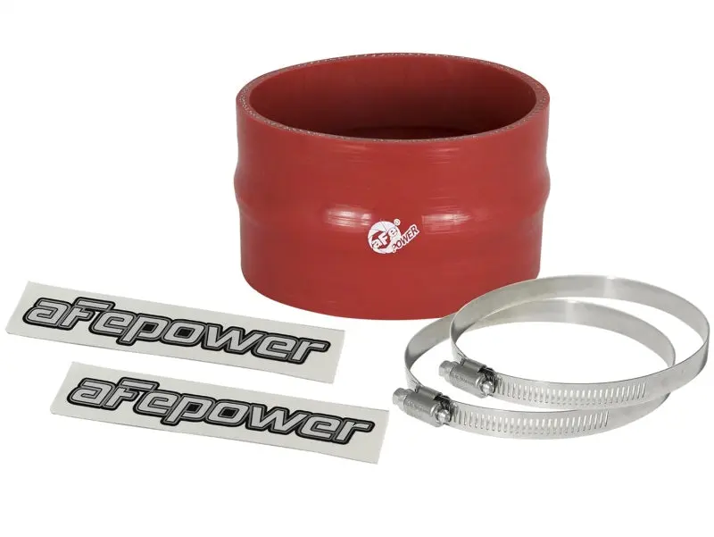 aFe Magnum FORCE CAI Universal Silicone Coupling Kit 3.5in ID 2.25in Length Straight Coupler Hump Red