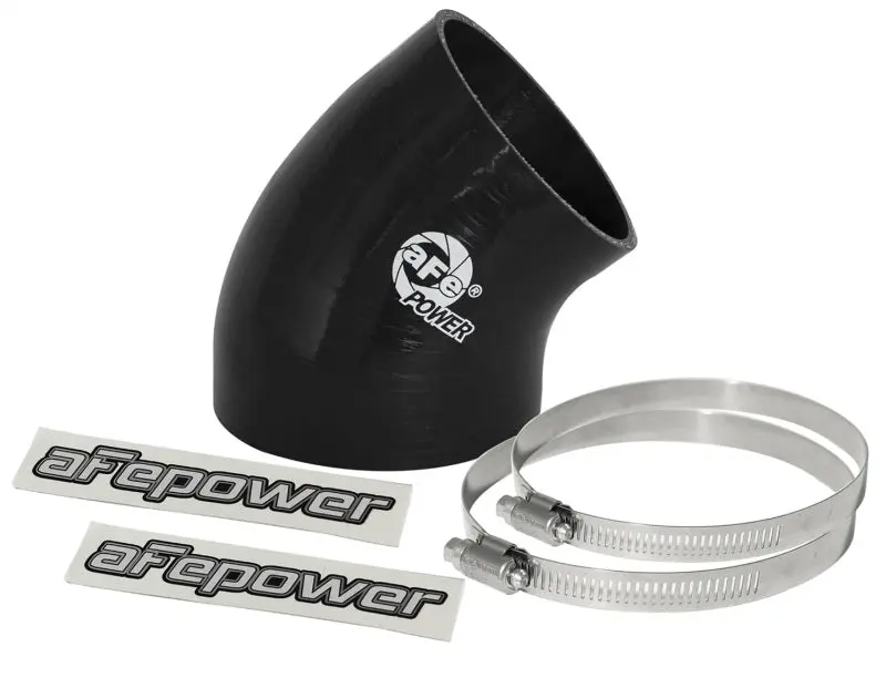 aFe Magnum FORCE Cold Air Intake System Spare Parts Kit 4-3.5in ID x 40 Degree Elbow Reducing Coupler Black
