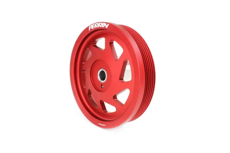 Perrin Lightweight Crank Pulley 19-21 Subaru WRX 16-18 Forester FA/FB Engines Large Hub Red Perrin Performance