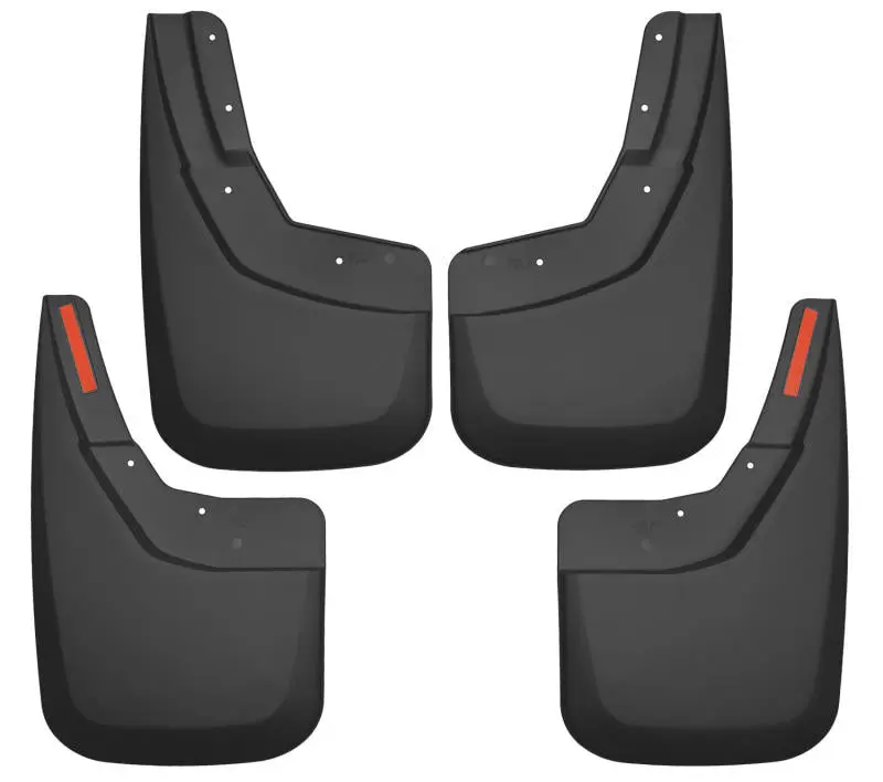 Husky Liners Front and Rear Mud Guards 14-17 Chevy Silverado 1500 and 15-16 Silverado 2500 HD - Black