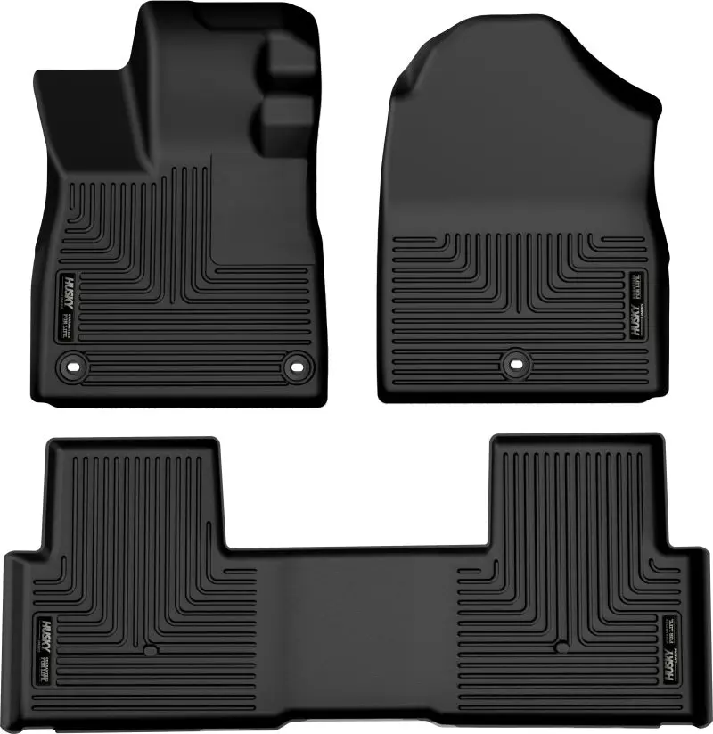 Husky Liners Weatherbeater Black Front and 2nd Seat Floor Liners 2023 Honda Pilot