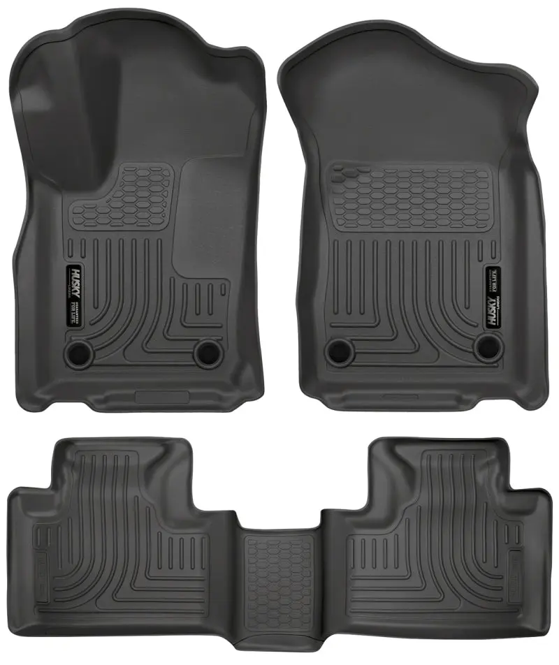 Husky Liners Weatherbeater Black Front & 2nd Seat Floor Liners 16-22 Dodge Durango