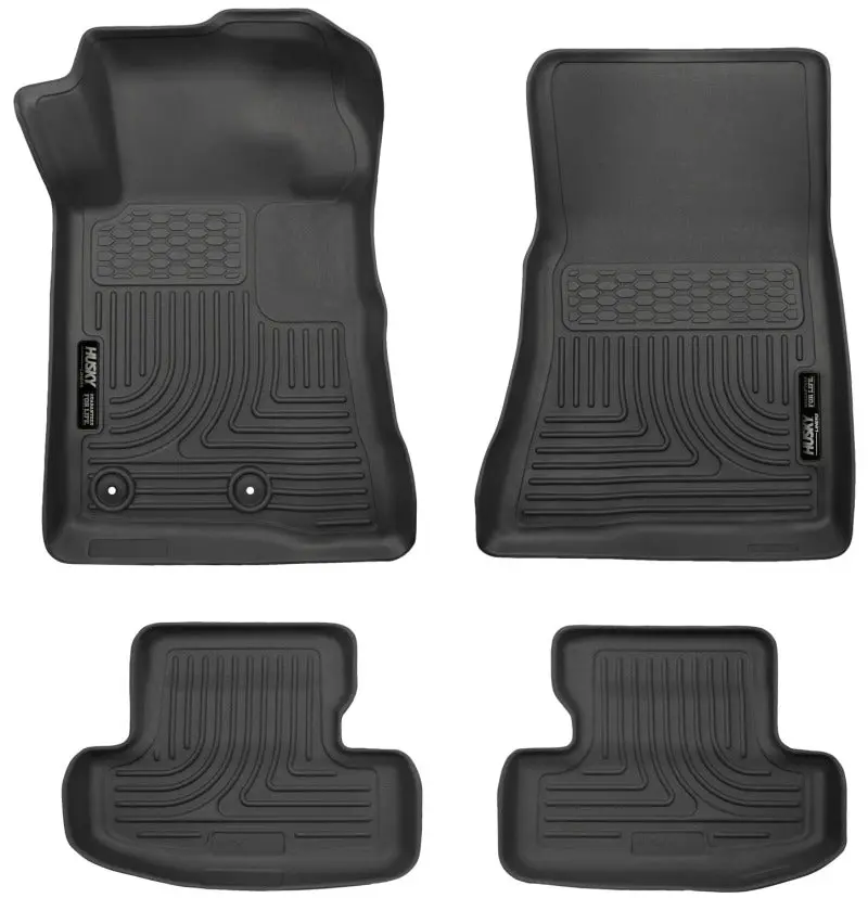 Husky Liners WeatherBeater Black Front & Second Seat Floor Liner 15-22 Ford Mustang