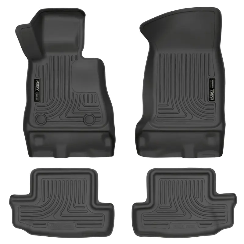 Husky Liners WeatherBeater Front and Second Row Black Floor Liners 16-17 Chevy Camaro