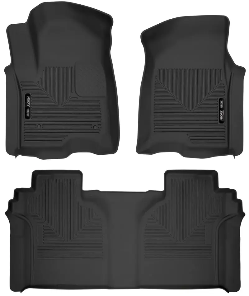Husky Liners X-Act Contour Front & Second Seat Floor Liners 19-23 Chevrolet Silverado 1500 CC - Black