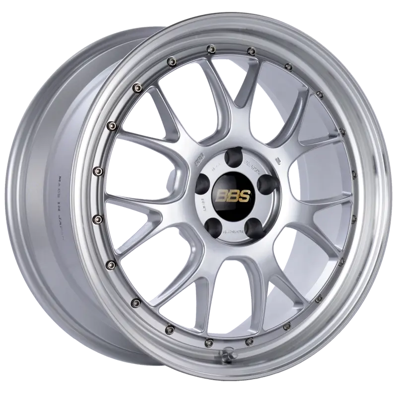 BBS LM-R 19x8.5 5x112 ET38 Diamond Silver Center Diamond Cut Lip Wheel 82mm PFS/Clip