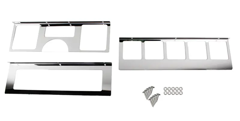 Kentrol 87-95 Jeep Wrangler YJ Dash Overlay Set 3 Pieces Polished Silver