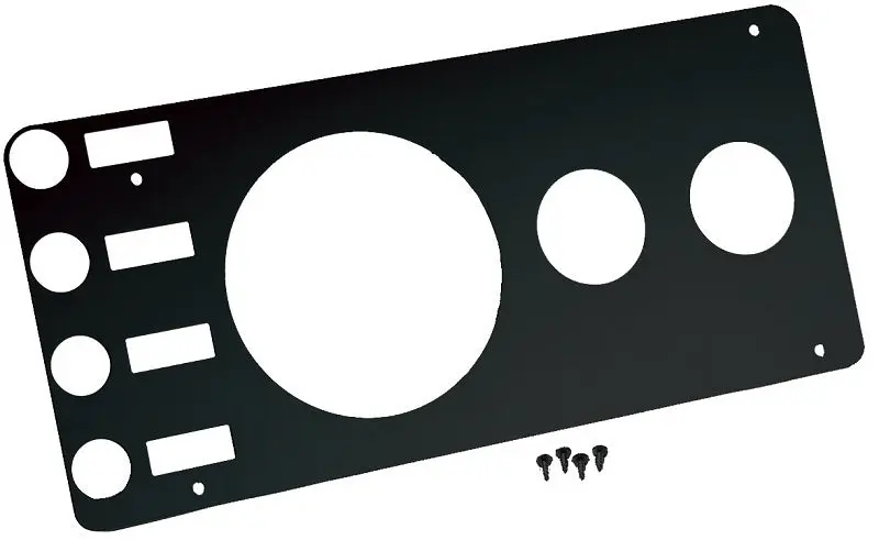Kentrol 76-86 Jeep CJ Powdercoat Black Gauge Cover Without Radio Opening