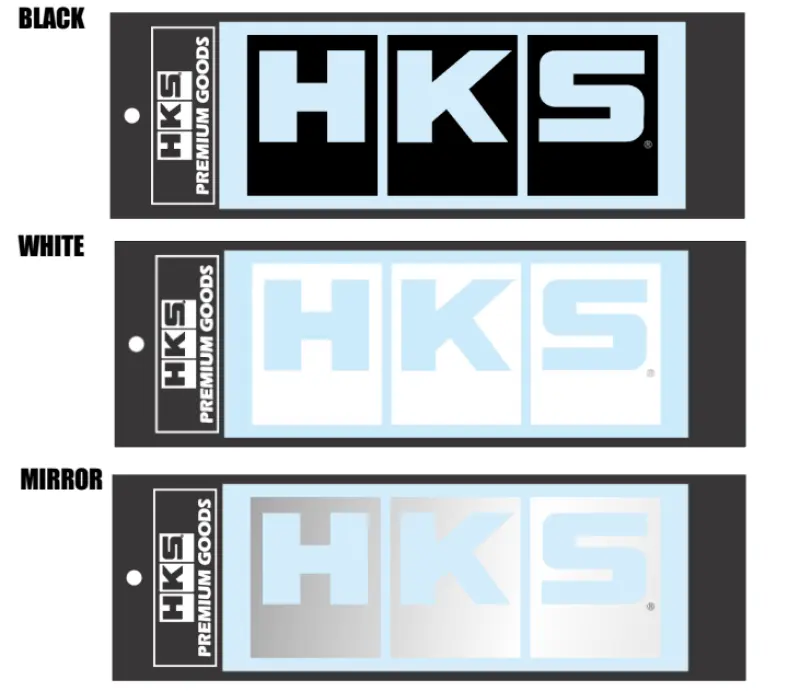 HKS LOGO Sticker W220 MIRROR - Reflective Large Vinyl Decal Vehicles