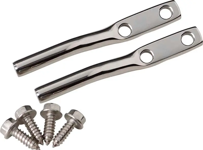 Kentrol 97-06 Jeep Wrangler TJ Door Strap Pins Pair Polished Silver Upgrade Kit