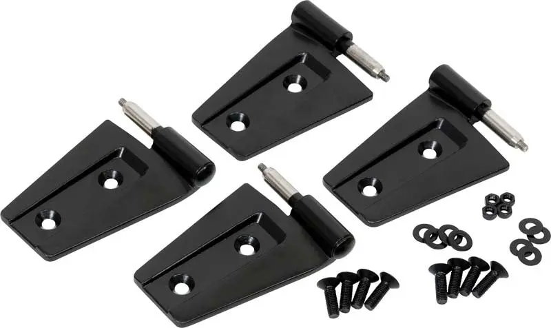 Kentrol 07-18 Jeep Wrangler JK Door Hinge Set 4 Pieces 2 Door Powdercoat Black