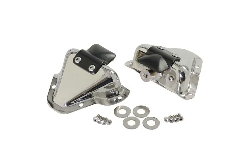 Kentrol 81-95 Jeep CJ/Wrangler YJ Interior Door Latch Brackets Pair Polished Silver