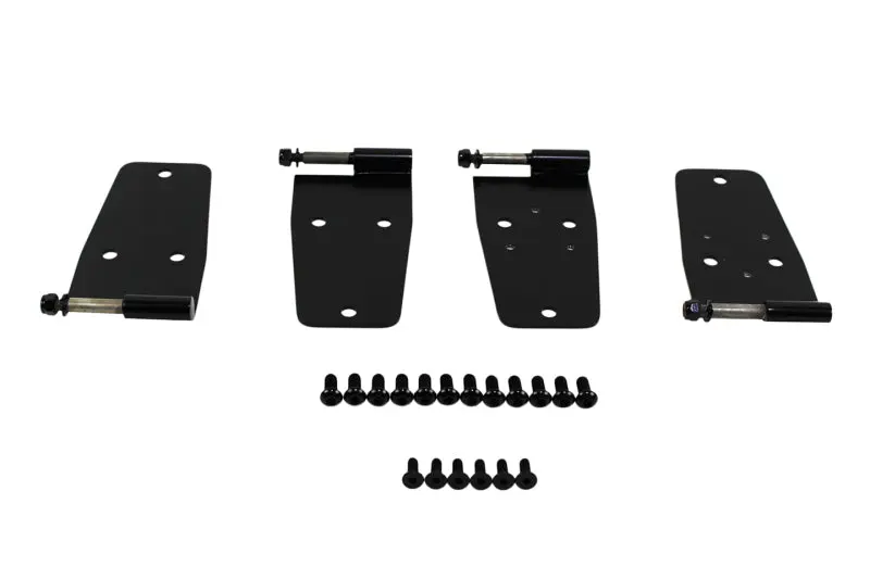 Kentrol 76-93 Jeep CJ Wrangler YJ Hardtop Door Hinge Set 4pc Powdercoat Black