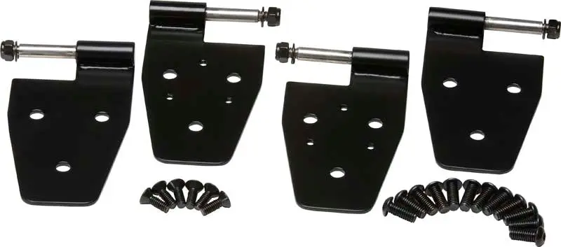 Kentrol 87-95 Jeep Wrangler YJ Door Hinge Set 4pc Powdercoat Black Replacement