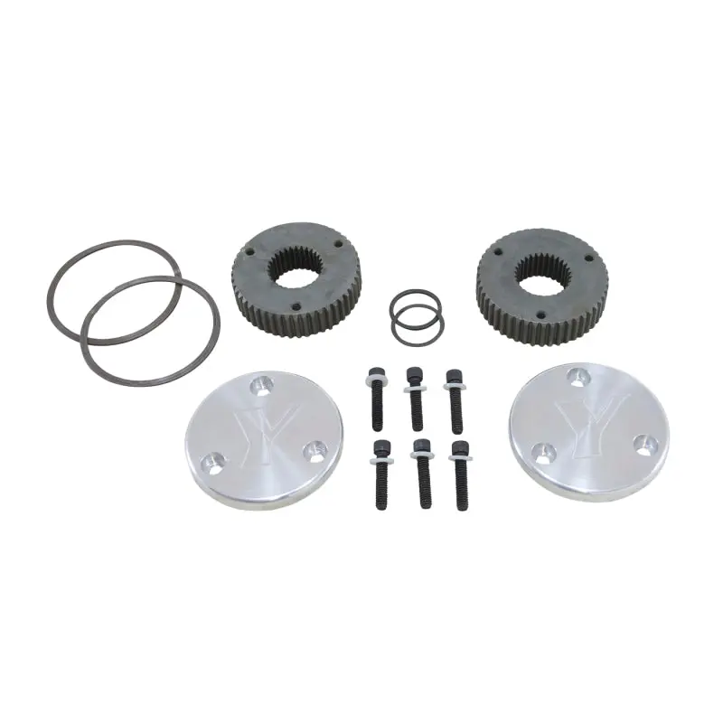 Yukon Gear Hardcore Drive Flange Kit Dana 44 30 Spline Outer Stubs Yukon Engraved Caps Yukon Gear & Axle