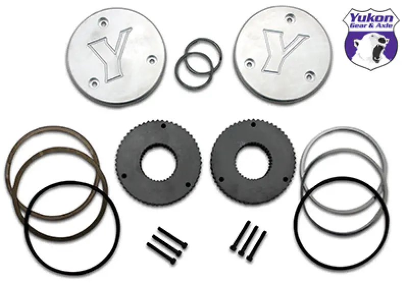 Yukon Gear Hardcore Drive Flange Kit Dana 44 19 Spline Outer Stubs Non-Engraved Caps Yukon Gear & Axle