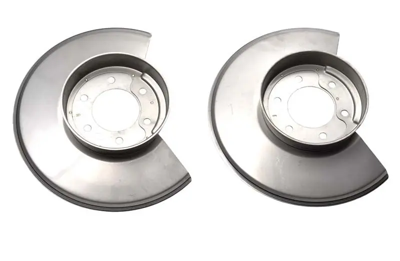 Kentrol 78-86 Jeep CJ Disc Brake Dust Cover Pair Polished Silver