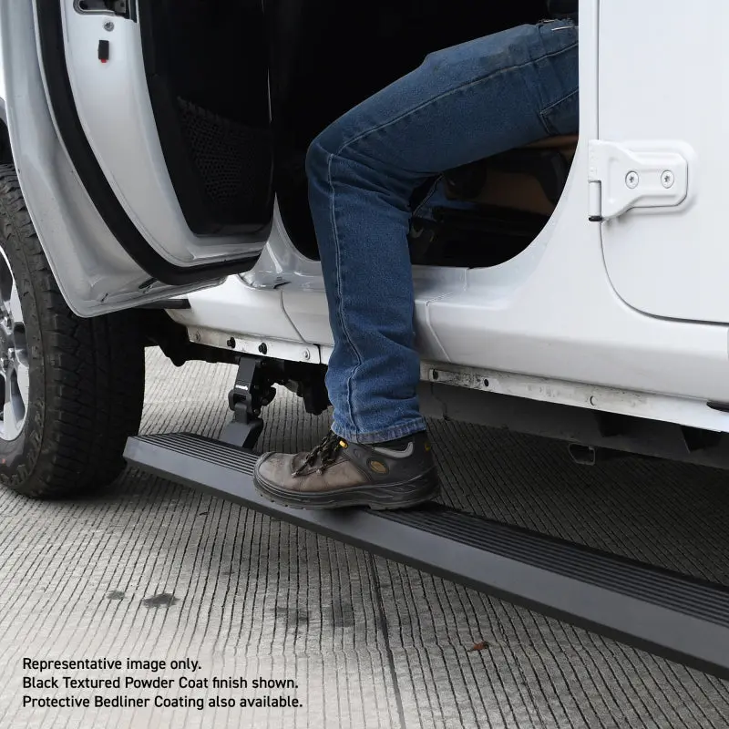 RealTruck 07-17 Jeep Wrangler 2dr VoltStep Electric Running Board Kit Cut Required Tex Blk Go Rhino