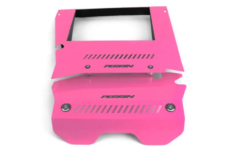 Perrin 2015+ Subaru WRX Engine Cover Kit Intercooler Shroud Pulley Cover Hyper Pink Perrin Performance