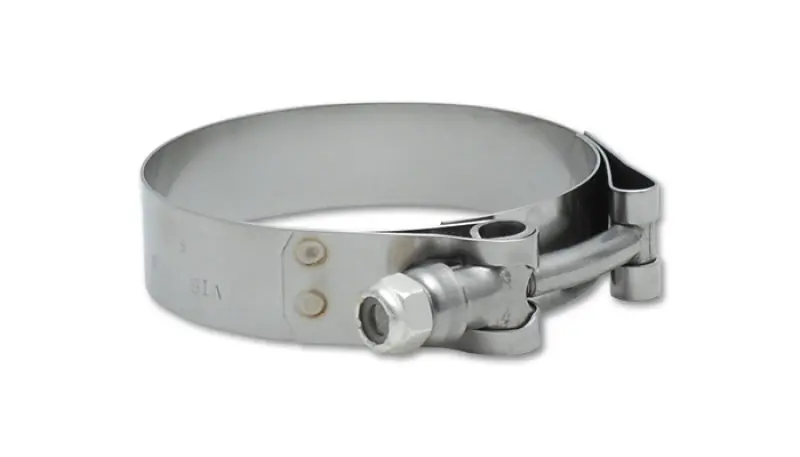 Vibrant Stainless Steel T-Bolt Clamps Pack 2 1in I.D. Couplings 1.25in to 1.60in O.D.
