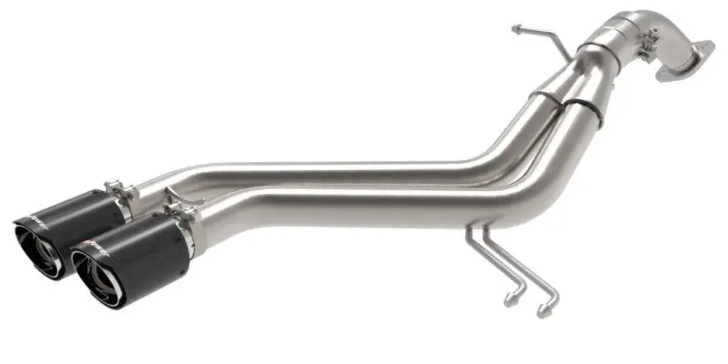 aFe Takeda 304 Stainless Steel Axle-Back Exhaust Carbon Fiber Tips 2013-2017 Hyundai Veloster 1.6L