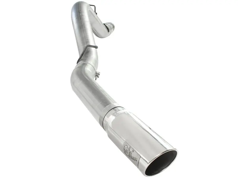 aFe Atlas 5in DPF-Back Aluminized Steel Exhaust Polished Tip 11-13 GM Diesel Trucks 6.6L V8 LML