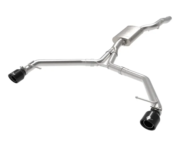 afe MACH Force-Xp Stainless Steel Axle-Back Exhaust Black Tips 13-16 Audi Allroad L4