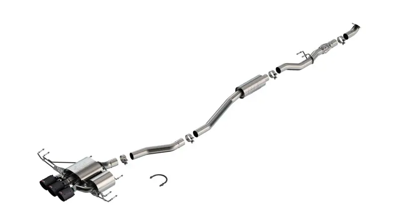 Borla 2023 Honda Civic Type R MT ATAK Catback Exhaust 4in Black Anodized Carbon Fiber Tips