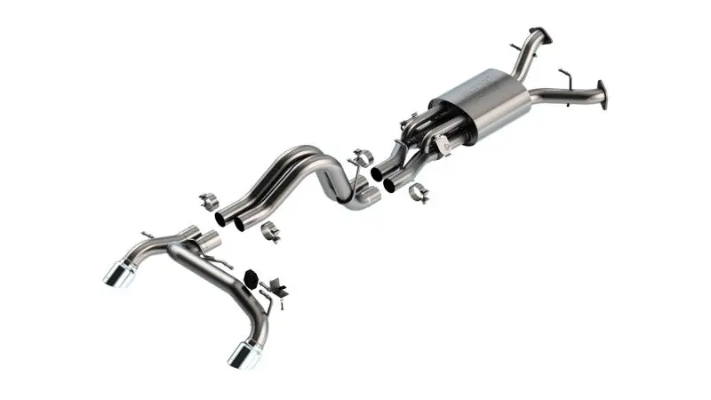 Borla 22-24 Ford Bronco Raptor V6 Turbo ATAK Catback Exhaust 4in Chrome Tips
