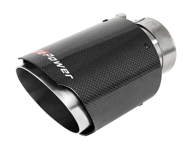 aFe MACH Force-Xp 409 SS Clamp-On Exhaust Tip 2.5in Inlet 4in Outlet 7in Length Carbon