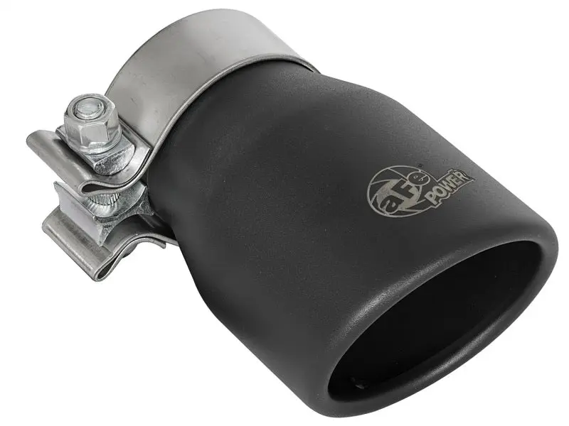 aFe MACH Force-XP 409 Stainless Steel Universal Clamp On Exhaust Tip Black